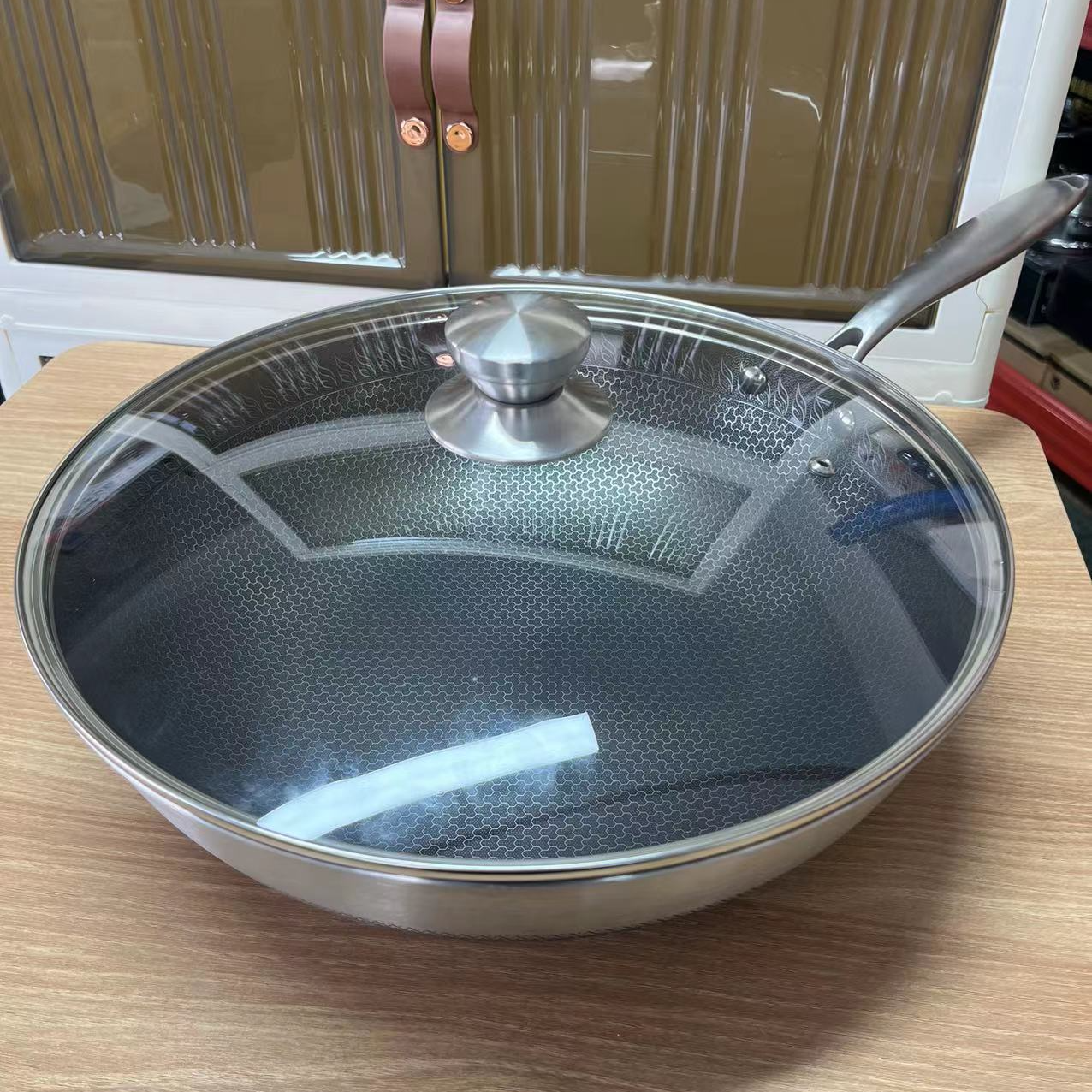 LK双面屏34cm316不锈钢炒锅【赠锅盖】