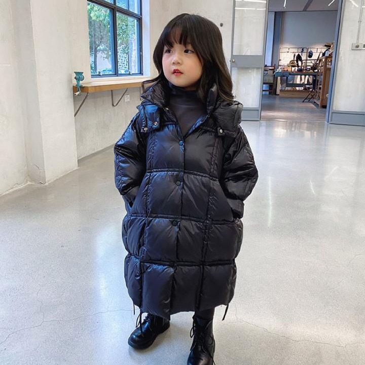 1-16岁女童棉服过膝加厚韩版中长款小女孩冬棉袄儿童保暖棉衣洋气