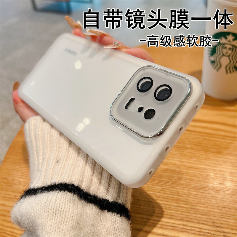 高级感透明小米13手机壳镜头膜全包oppo/vivo硅胶reno9防摔X90pro