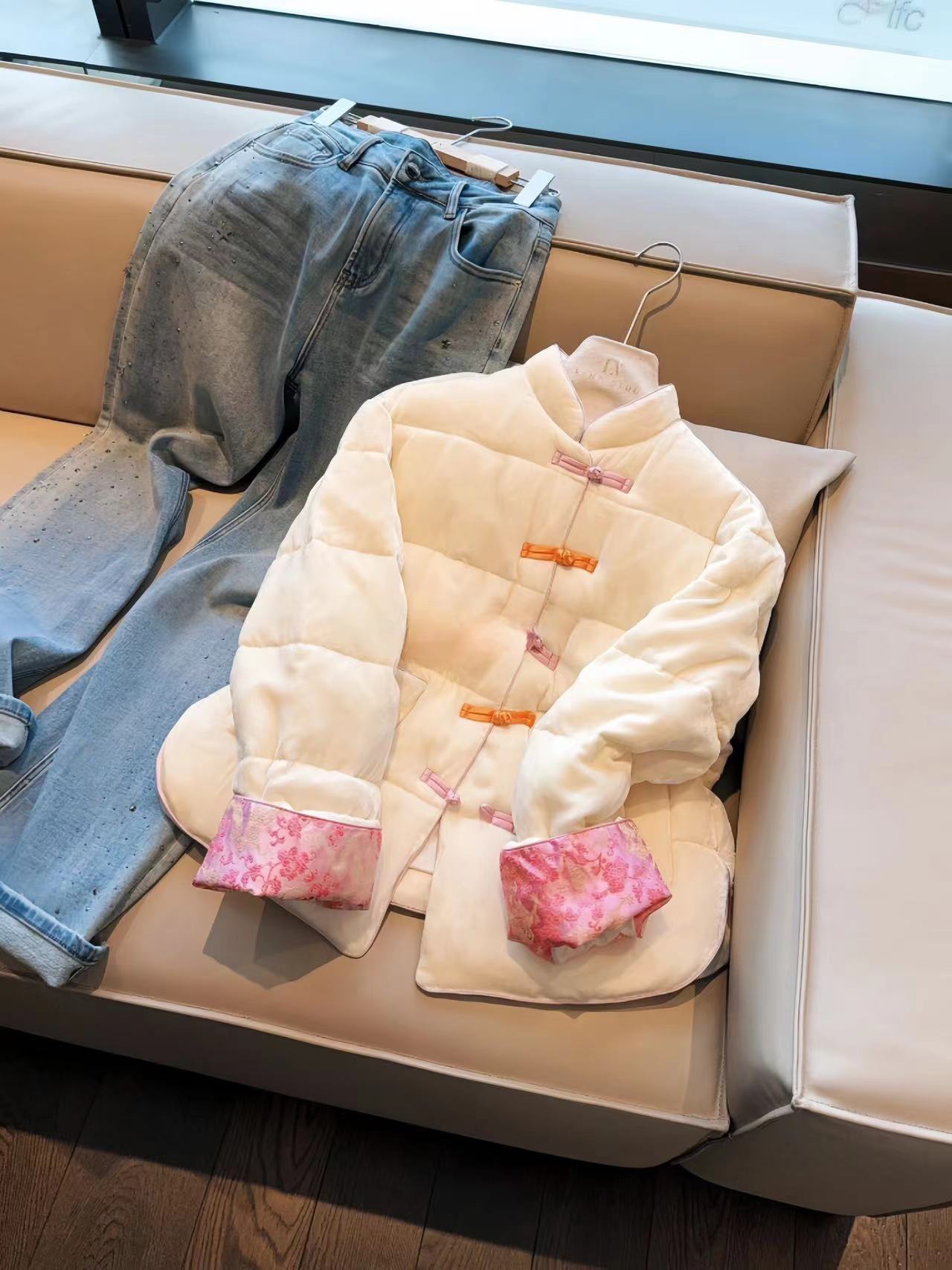 保暖新中式棉服外套时尚套装女两件套2023冬新款慵懒套装显瘦