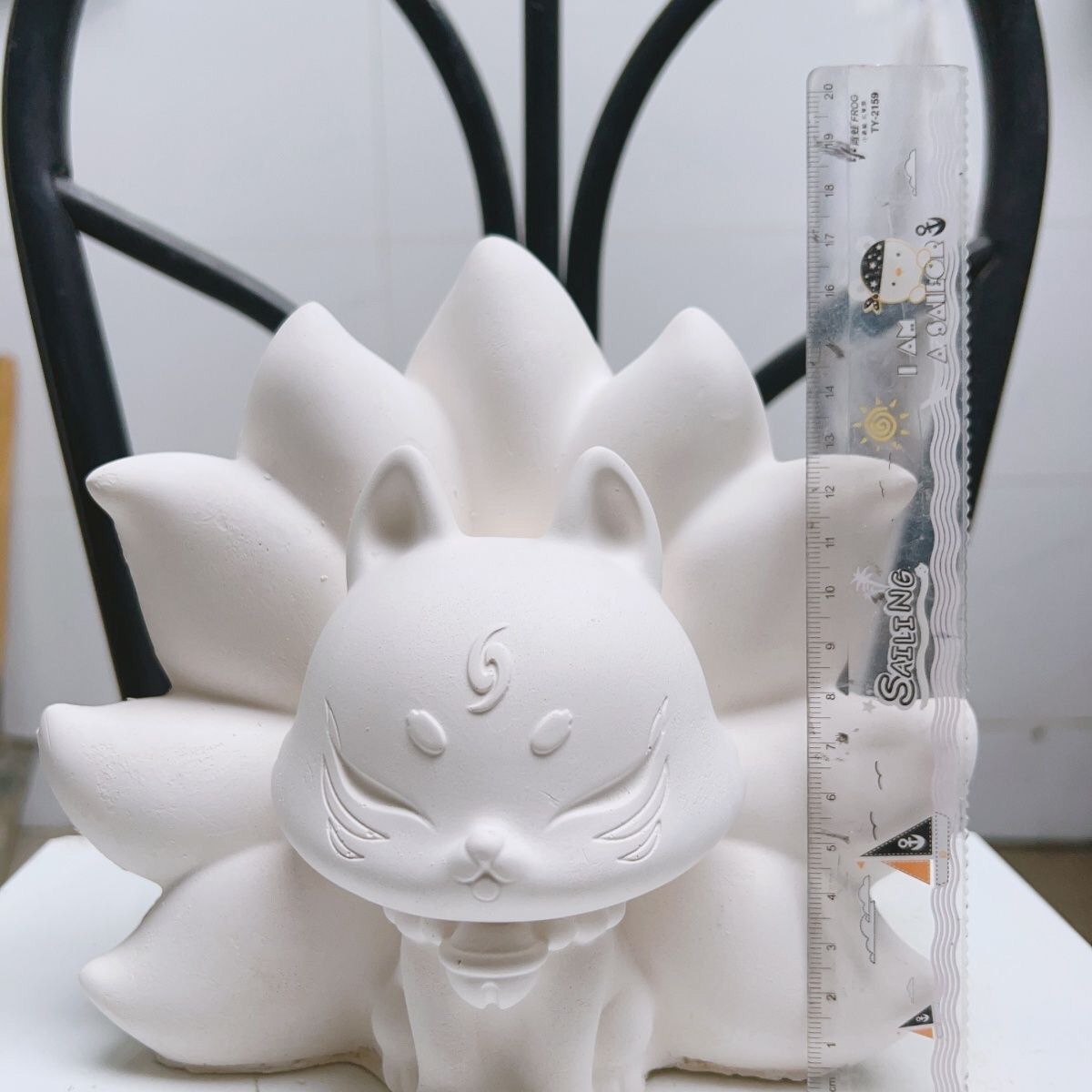 3D立体大号九尾狐石膏娃娃手工DIY网红爆款