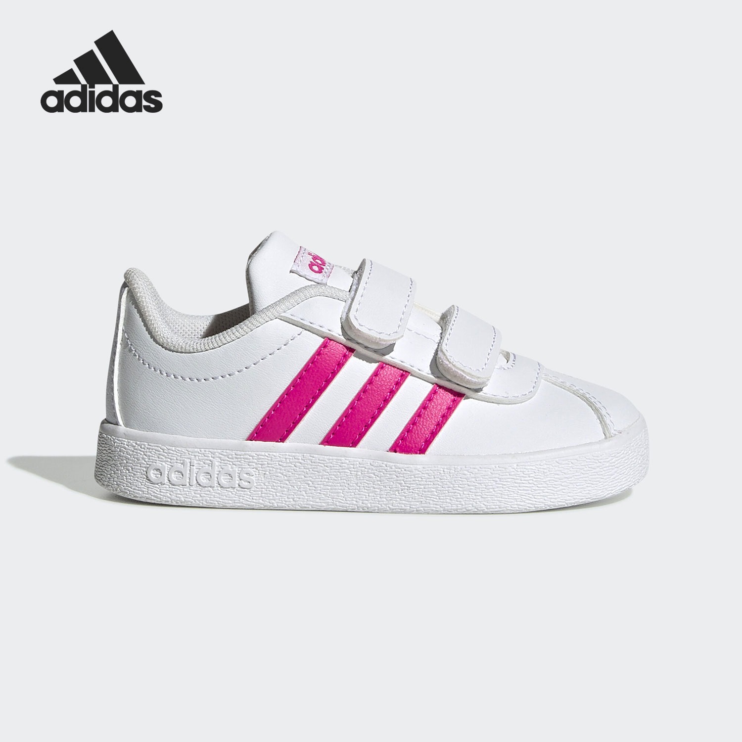 Adidas/阿迪达斯 时尚休闲低帮小童魔术贴板鞋EG3890