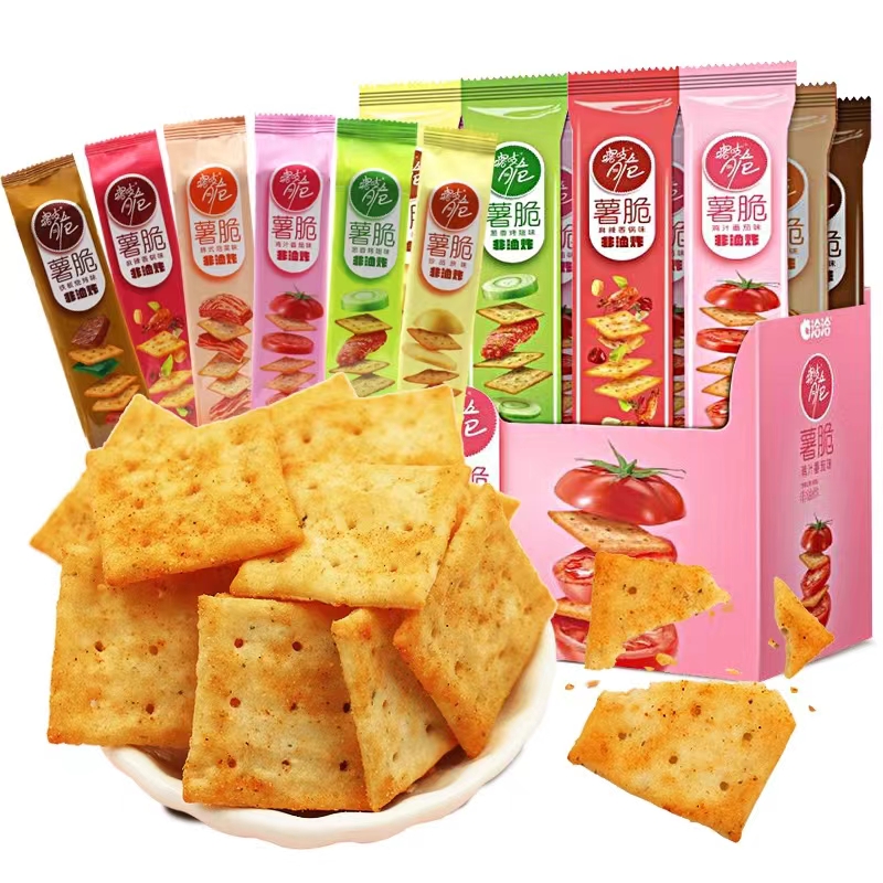 【15.9=10条】喀吱脆薯片恰恰薯脆多条装非油炸办公室零食