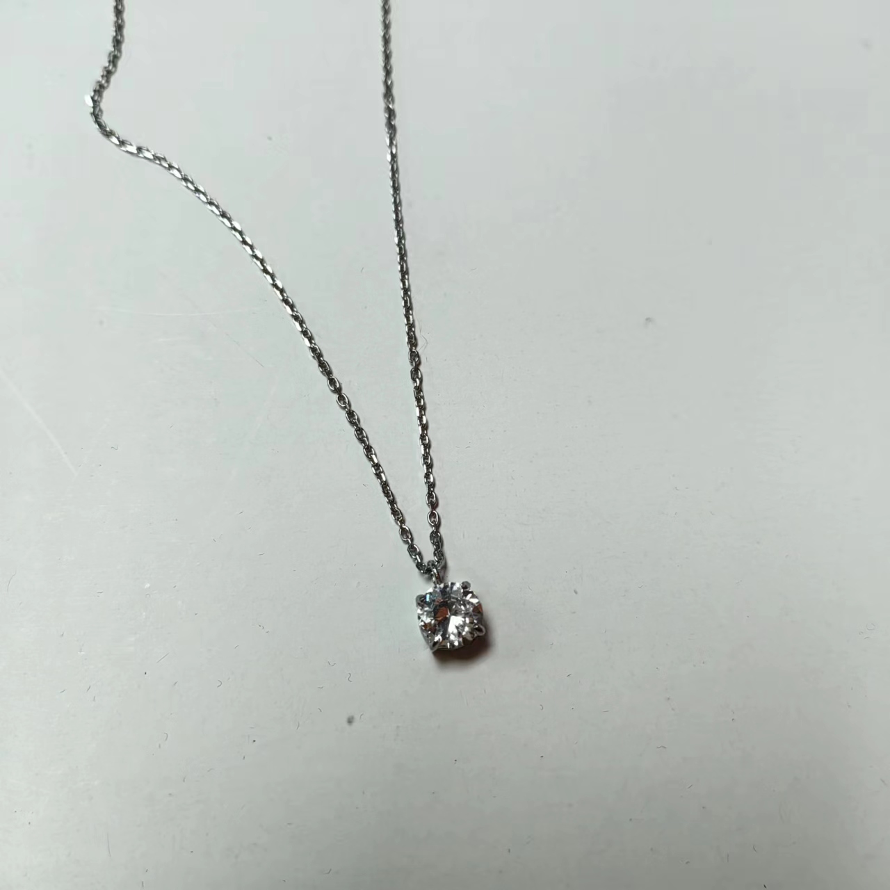 铜合金项链 铜合金项链 【南油玲姐】银色镶钻款项链SP062
