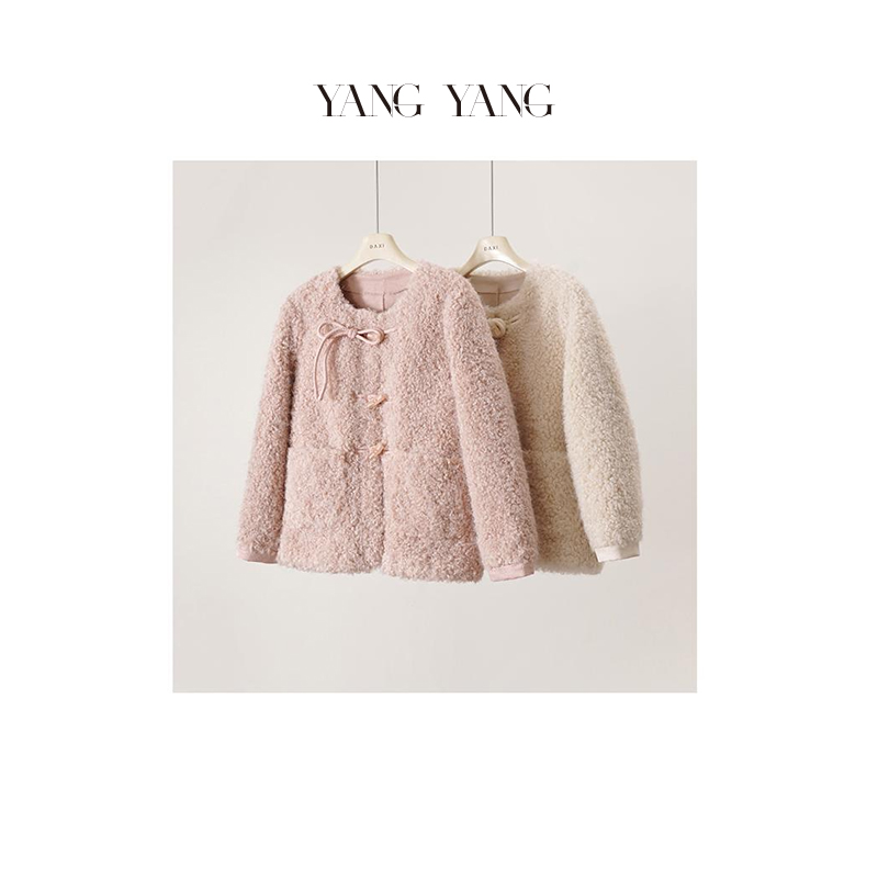 YANG YANG【软绵绵】小香风时尚毛绒外套