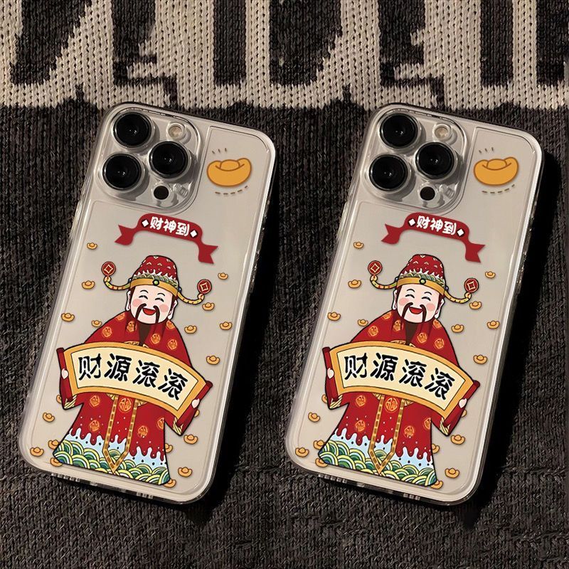 财源滚滚华为vivo小米oppo荣耀苹果15手机壳iPhone13透明14新年8P