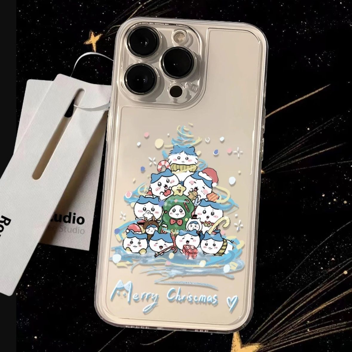 动物圣诞树适用华为vivo小米oppo荣耀苹果15手机壳iPhone13透明14