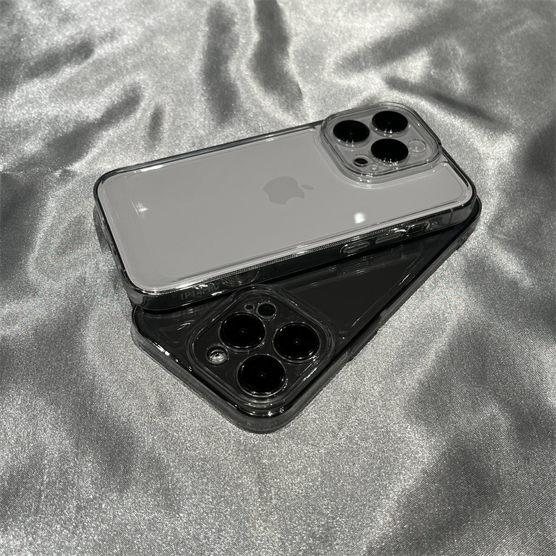 小众ins简约高级透明iPhone14promax手机壳苹果13女15软xr/12套11