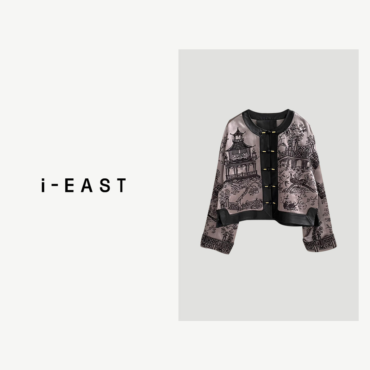 i-EAST 梦境里的乌托邦~国潮水墨画开衫外套WT41167