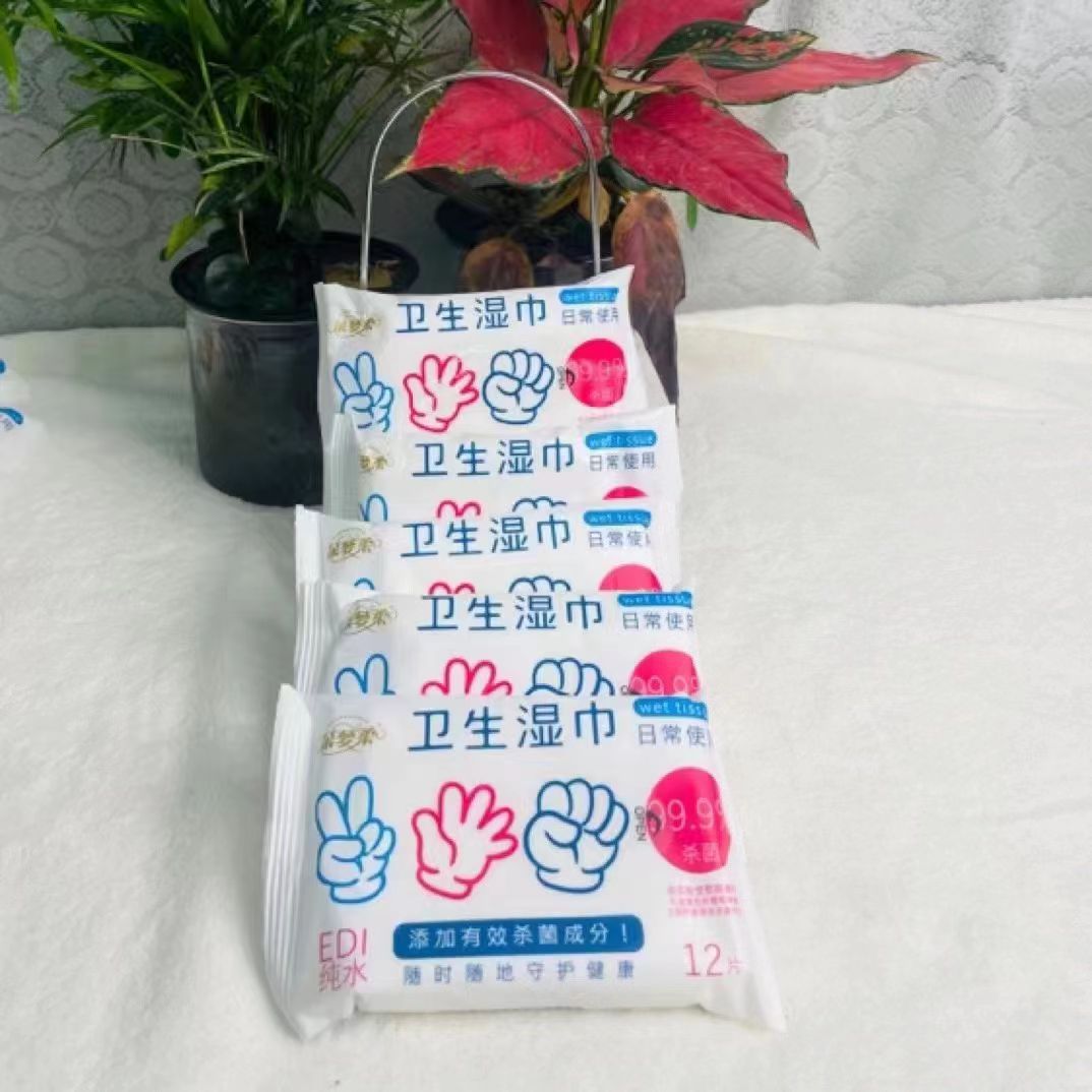 小包便携式单独包装1包12片×20包随身装湿纸巾成人小学生儿童湿巾