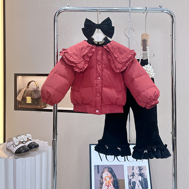 女童棉服外套冬款2023新款韩版洋气儿童冬装夹棉冬季棉袄加厚上衣