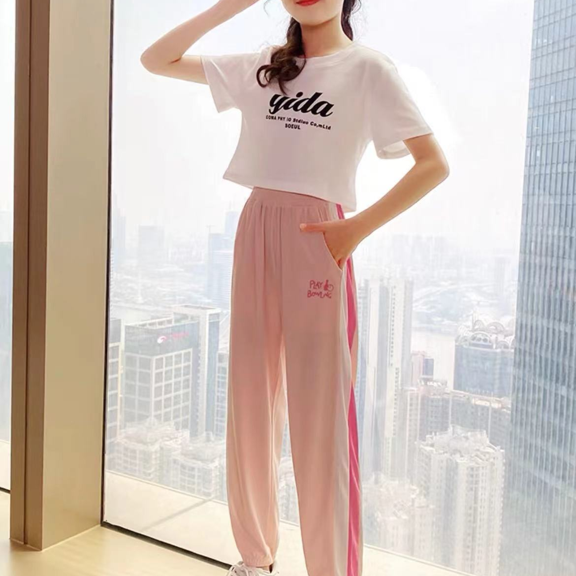 女童夏季松紧收脚裤宽松735