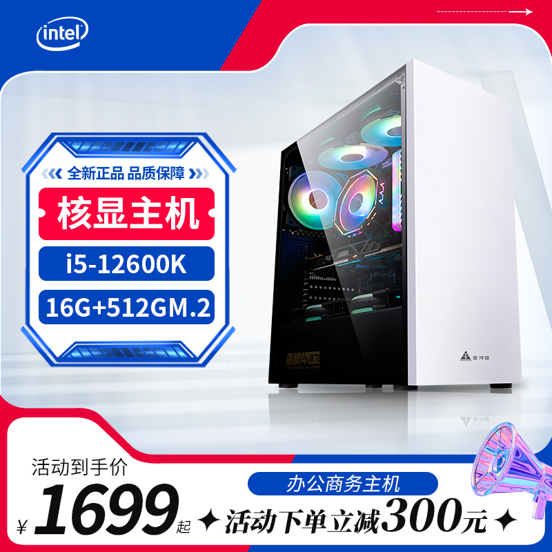 全新未使用  i5 12600K/H610/核显/设计办公游戏台式电脑家用工作