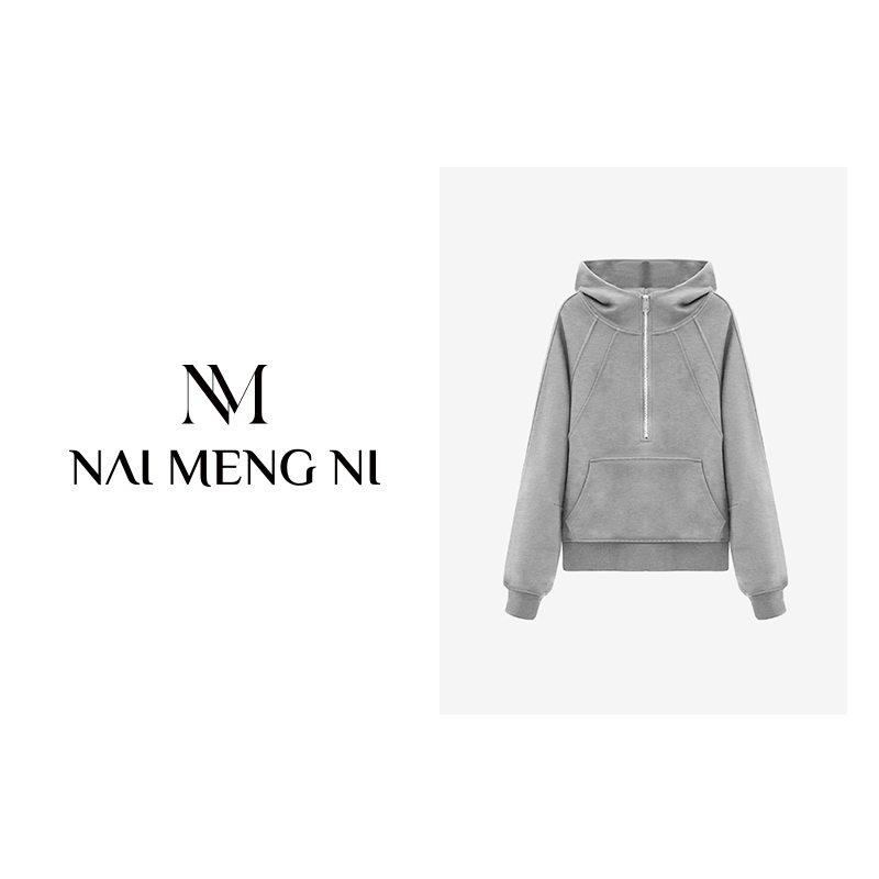 雪大  百搭时尚简约秋冬女士卫衣纯色休闲经典带帽23LU8138