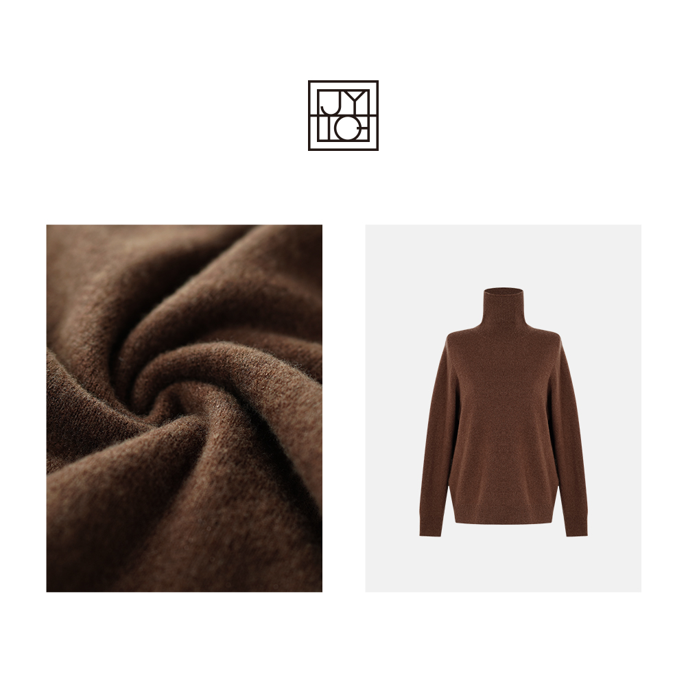 JiaoyeKequer【糖炒栗子】100%绵羊毛 高领毛衫CZ-310MS-YYA3D23083