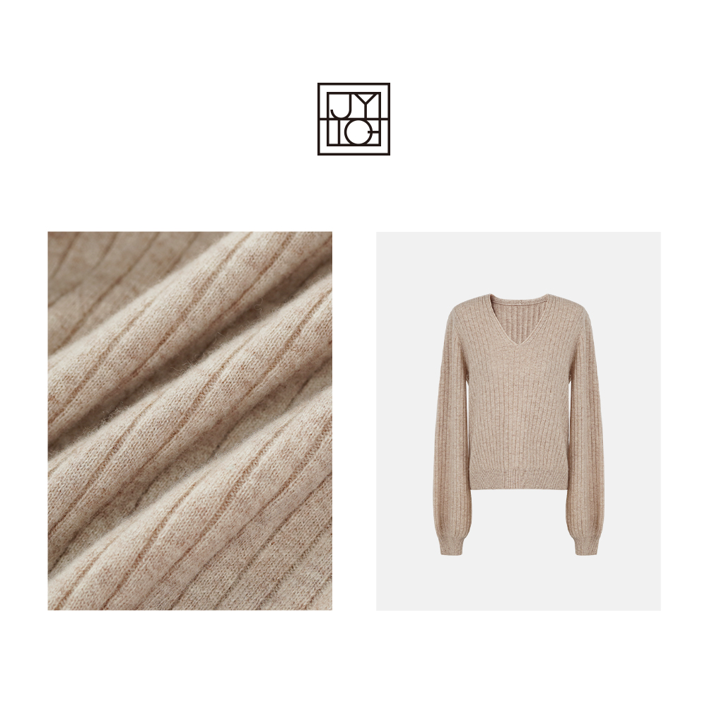 JiaoyeKequer【誓言】100%绵羊毛 V领 毛衫 CZ-310YMS-QDD230978