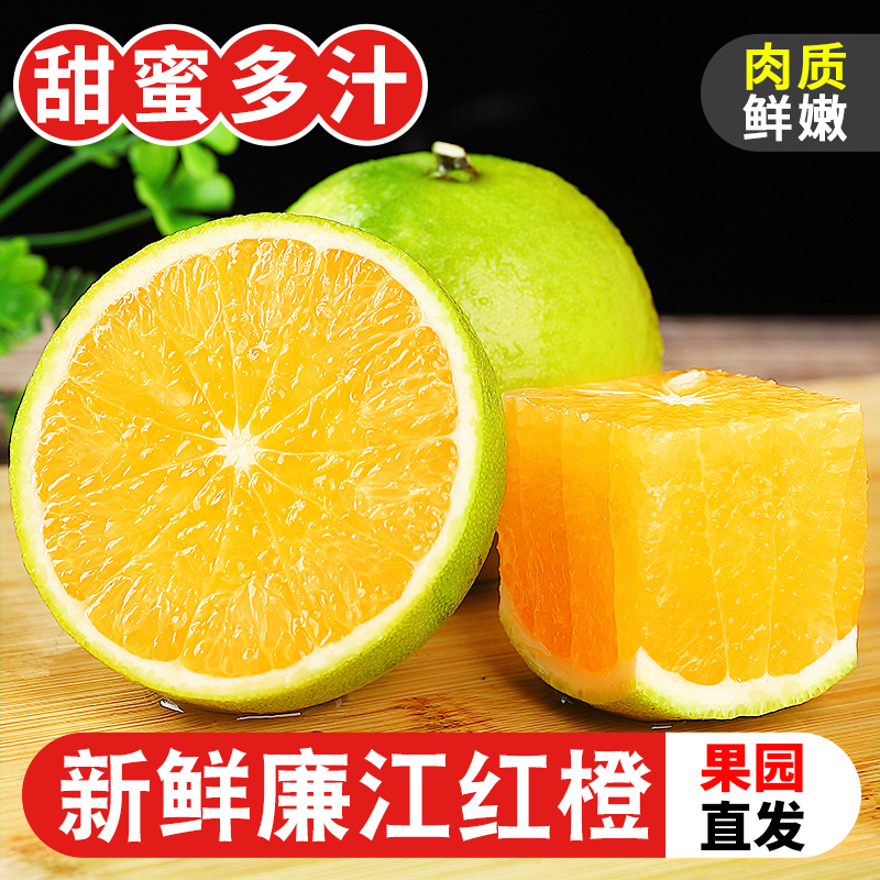 廉江红橙当季新鲜水果现摘现发多汁皮薄新鲜橙子特产现摘红江橙果
