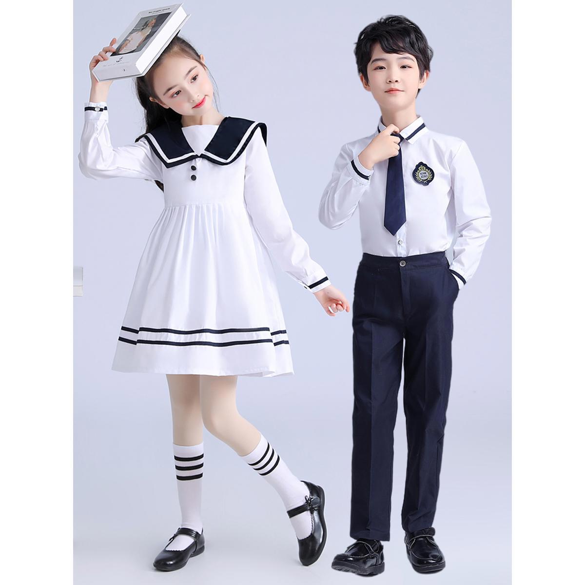 儿童大合唱演出服六一节中小学生诗歌朗诵表演校服幼儿园班服套装