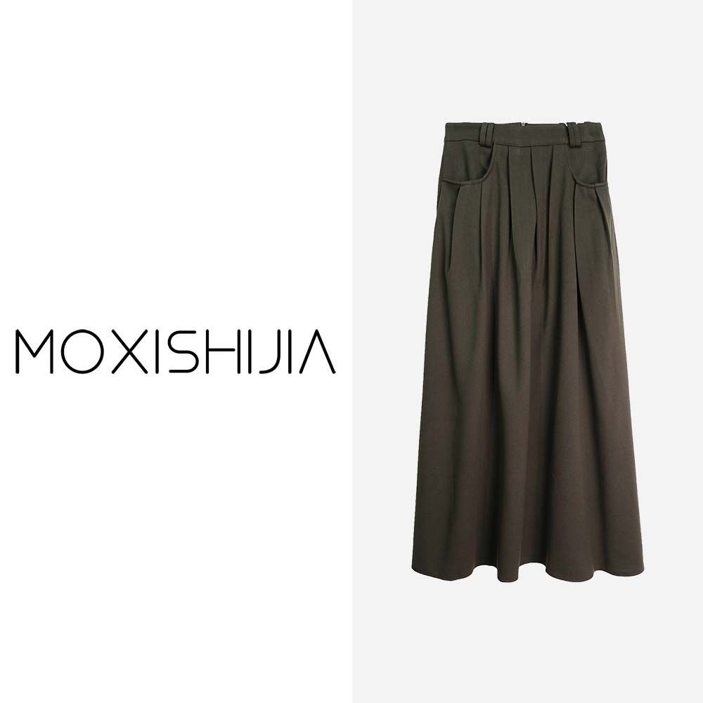 X23990-1【苏琳琳】加厚半身裙高腰显瘦A字半身裙3D（送腰带）显高