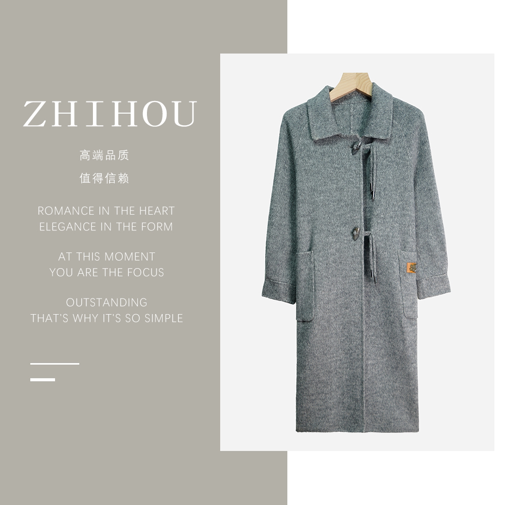 DY6825【上衣】法式休闲气质轻奢宽松牛角扣时尚复古精致韩系外套3Q