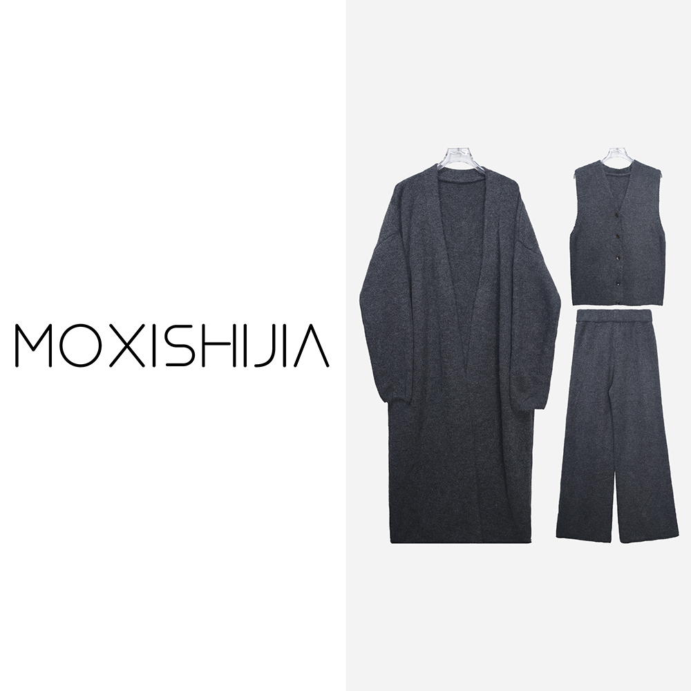 X24186-1【苏琳琳】时尚慵懒风外套阔腿裤马甲洋气高级感三件套3Q