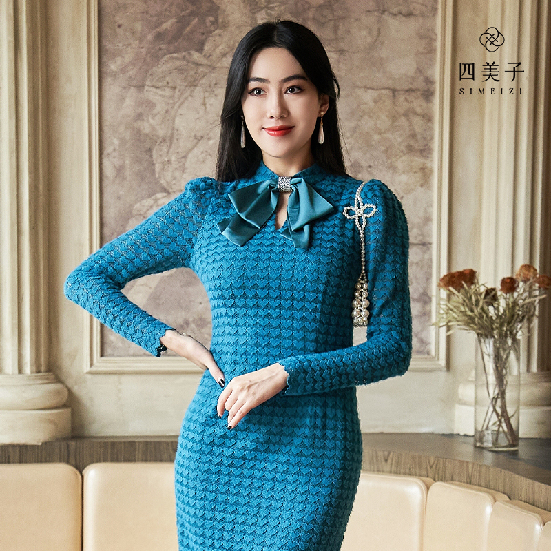 【南笙梦】四美子国风改良旗袍裙连衣裙礼服淑女气质春秋新中式显瘦
