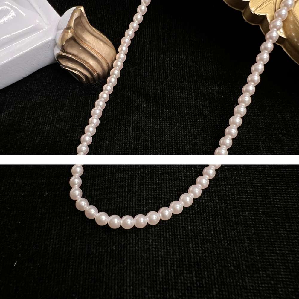 铜合金项链 2275 粉色珠珠项链