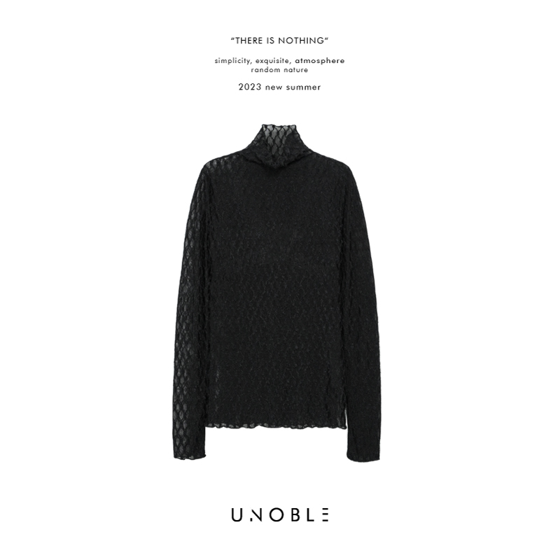 UNOBLE 【波边设计高领打底衫】冬季新品 内搭长袖打底衫