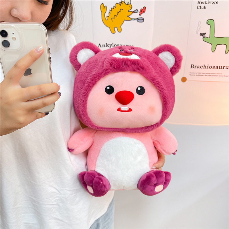 呆萌小海狸loppy毛绒玩具玩偶草莓小熊露比公仔女生布娃娃