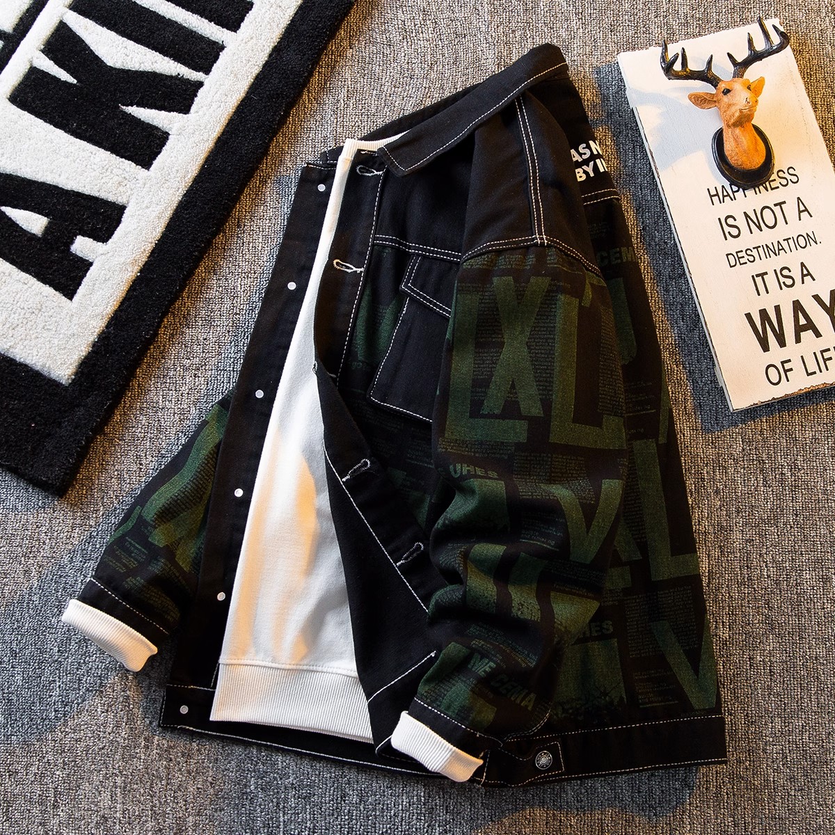 秋冬款新款牛仔外套男潮牌爆款潮男痞帅潮流男士休闲牛仔夹克外套