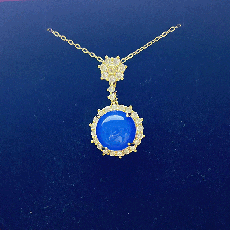 【官网正品】ZLZ354-收藏玉髓幸运圆心吊坠