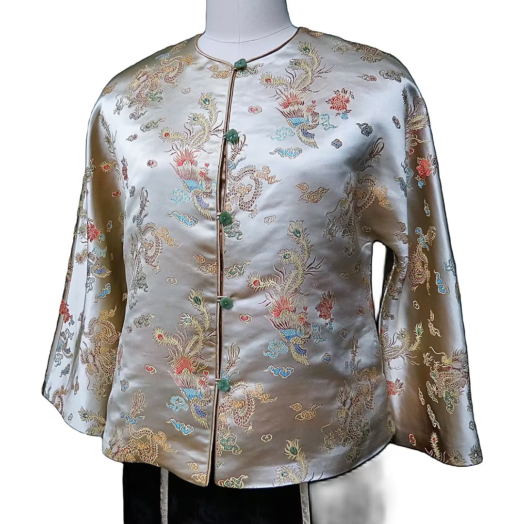 【一切美好】龙凤祥瑞织锦金缕衣 大码显瘦常服中式国风外褂中国风