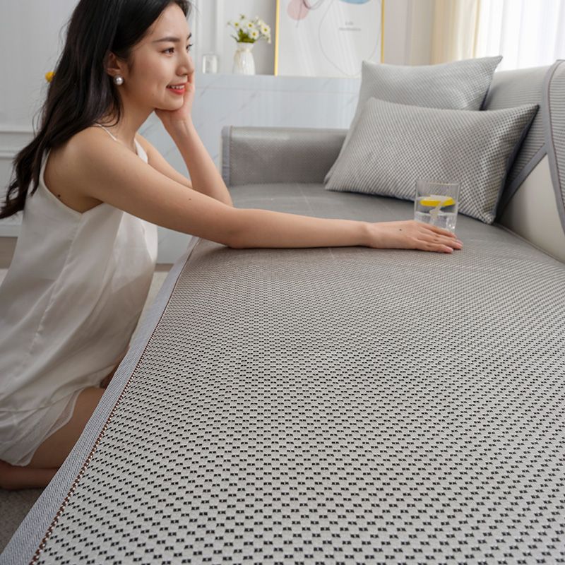夏季凉席垫冰丝沙发垫冰丝藤席夏天竹席水洗现代防滑沙发套罩夏季