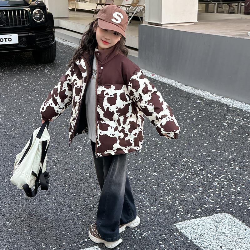 女童羽绒服2023新款大童冬季潮款加厚洋气羽绒服儿童装秋冬款棉衣