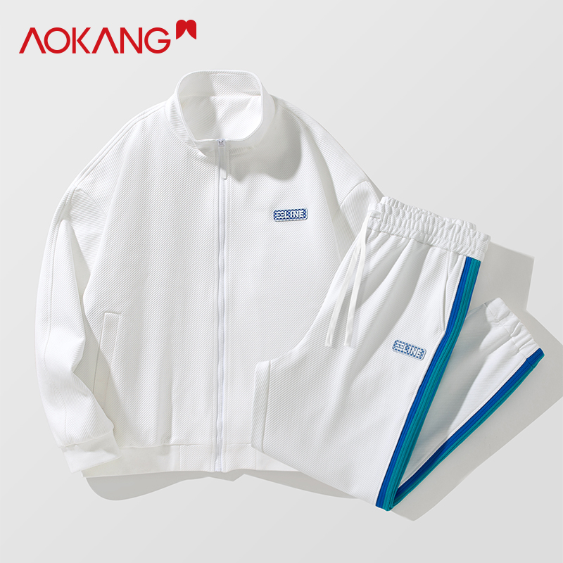 【李易行专享】奥康情侣款夹克休闲裤套装AK871825