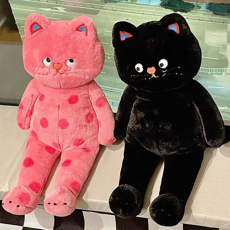 可爱波点猫咪靠垫抱枕公仔玩具毛绒玩偶布娃娃陪睡抱枕礼物舒适