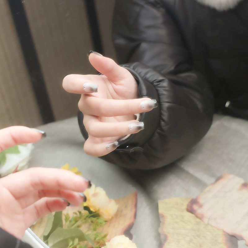 【指尖银河】纯手工穿戴甲轻奢高级感短款气质粉色穿戴甲