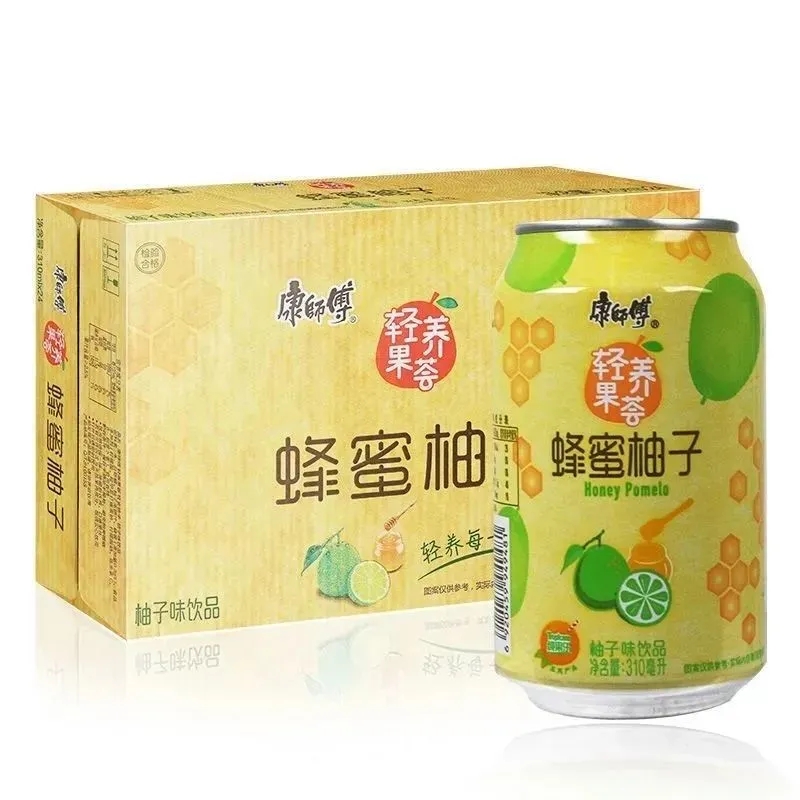 康师傅蜂蜜柚子茶饮料310ml*6罐装果味饮品夏日居家即饮解渴包邮