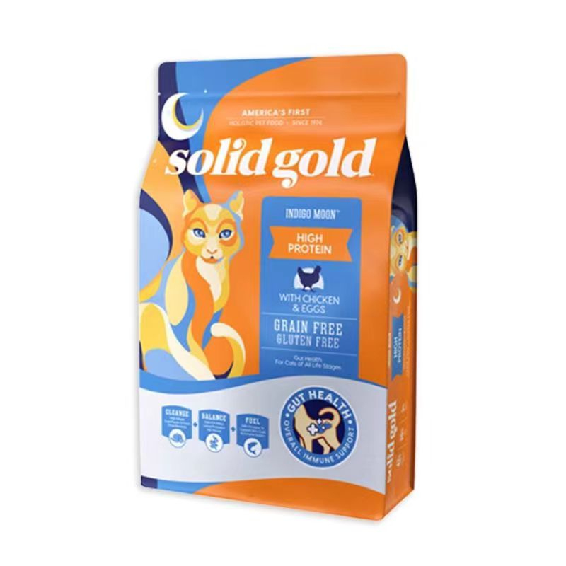 素力高SolidGold金装金素猫粮天然营养全期无谷5.44kg进口猫粮