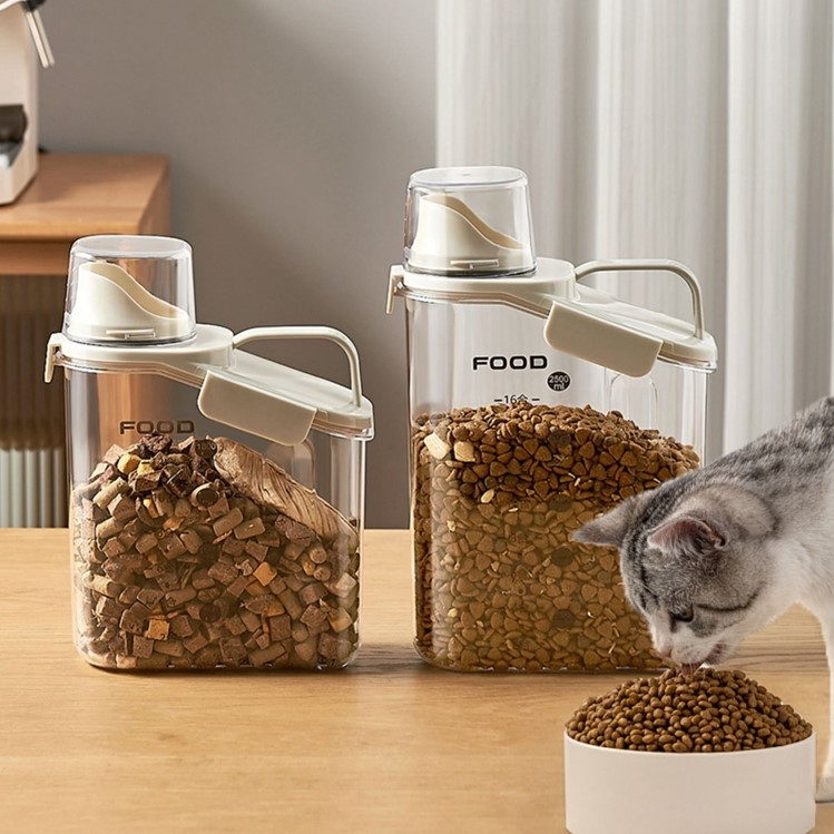 宠物猫咪粮食存储收纳盒储存桶存放狗粮密封防潮罐储粮桶盒子