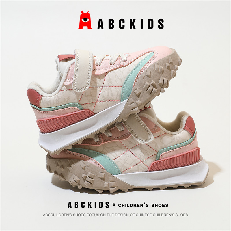 Abckids【加绒】技能鞋运动鞋儿童女童男童宝宝软底小童防滑时尚