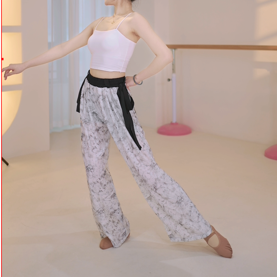 8038 D舞蹈练功服成人女舞蹈裤形体阔腿2023夏季新款裤子训练古典