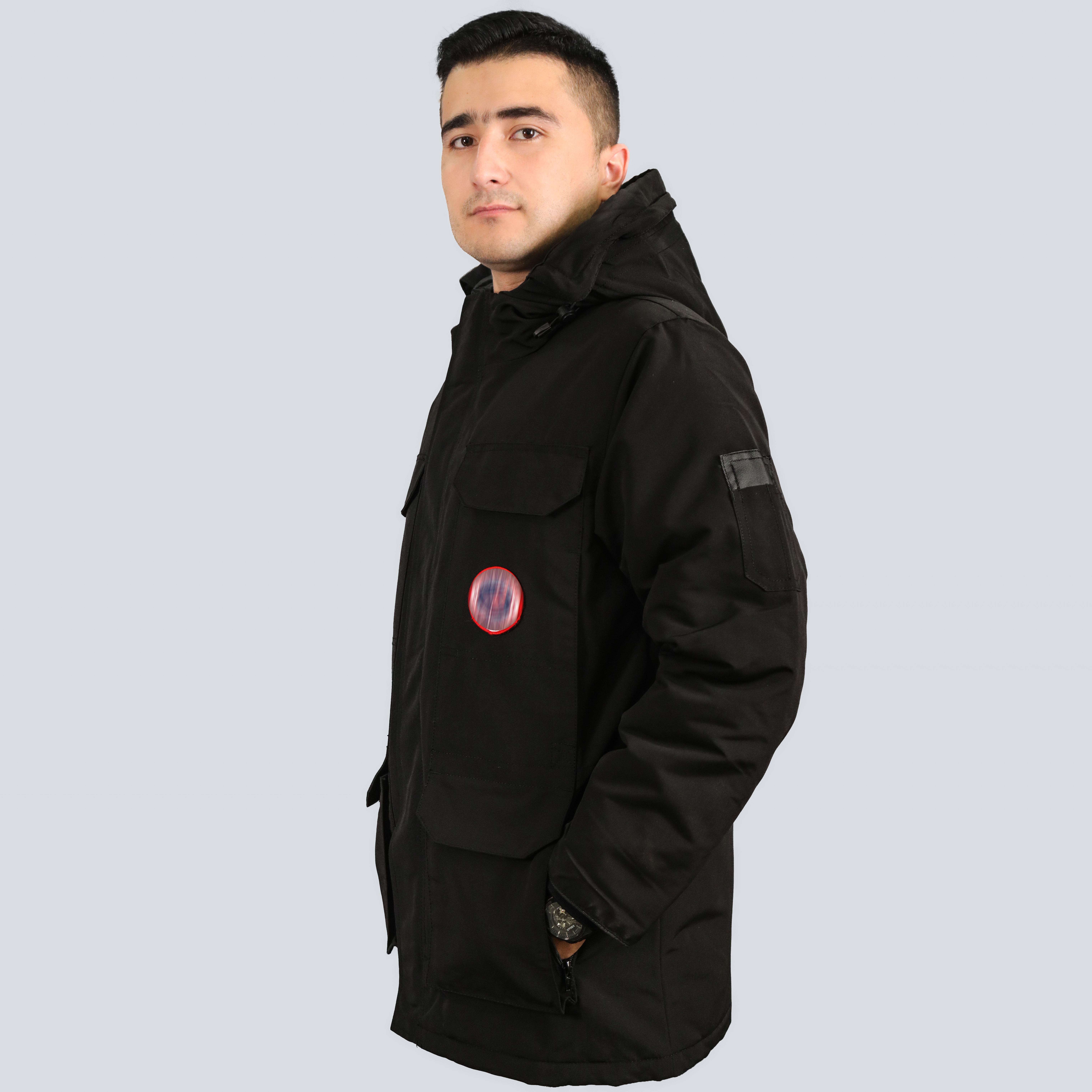 DCN014外套户外加厚保暖男士防水加绒连帽