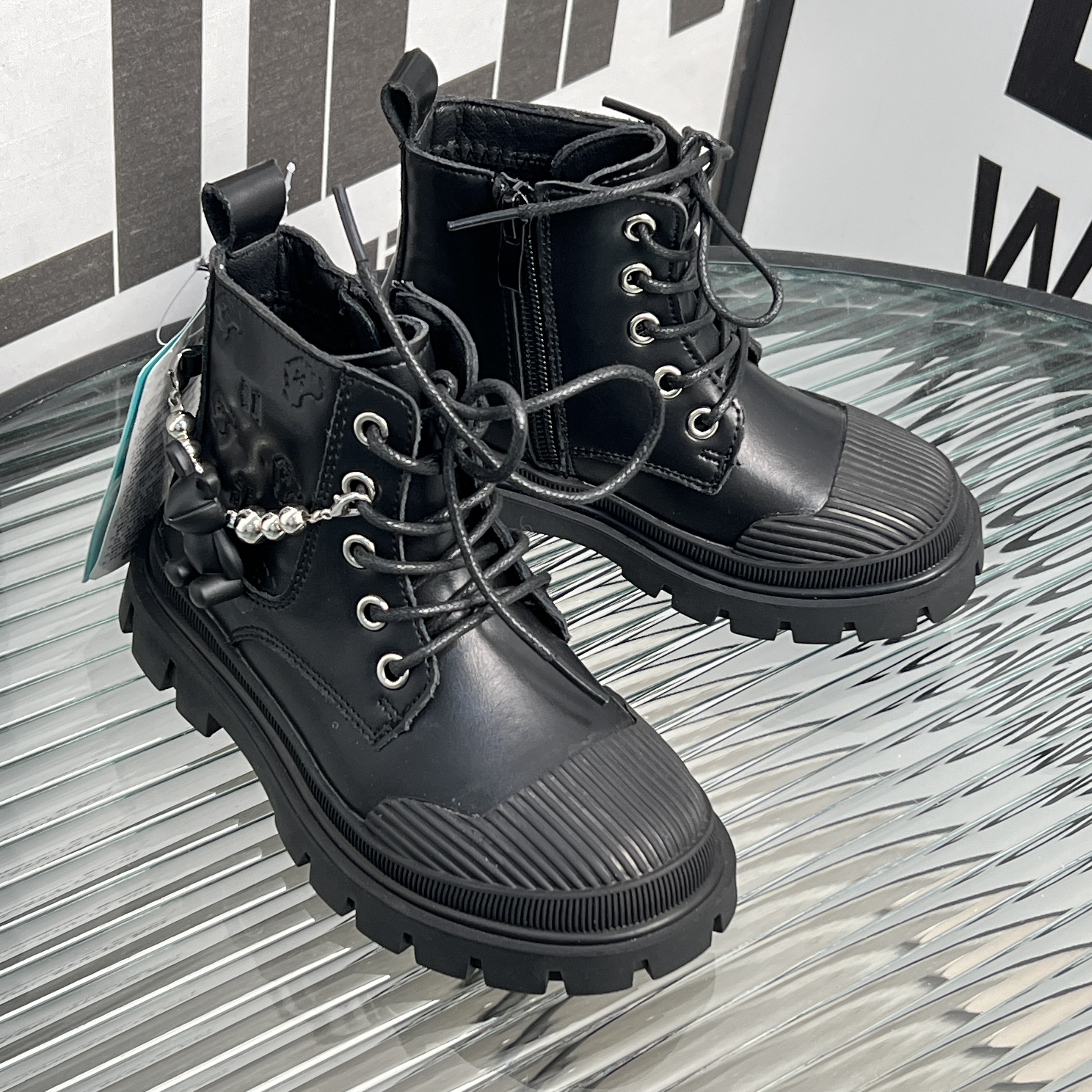 26-37码断码儿童时尚百搭童鞋女童马丁靴加绒靴子 （CM）2283