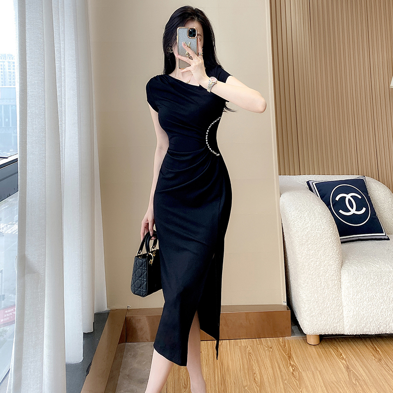 v领高贵上档次女装轻奢高档气质高级感连衣裙法式女士裙子包臀裙