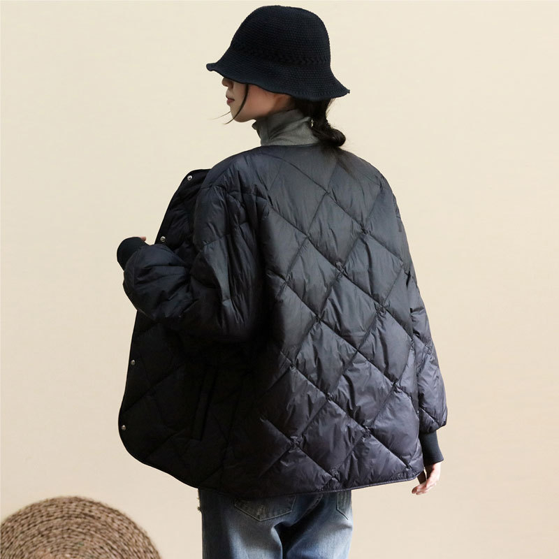 【902】菱格棉衣棉服女冬季短款2023新款棉袄小个子外套百搭面包服