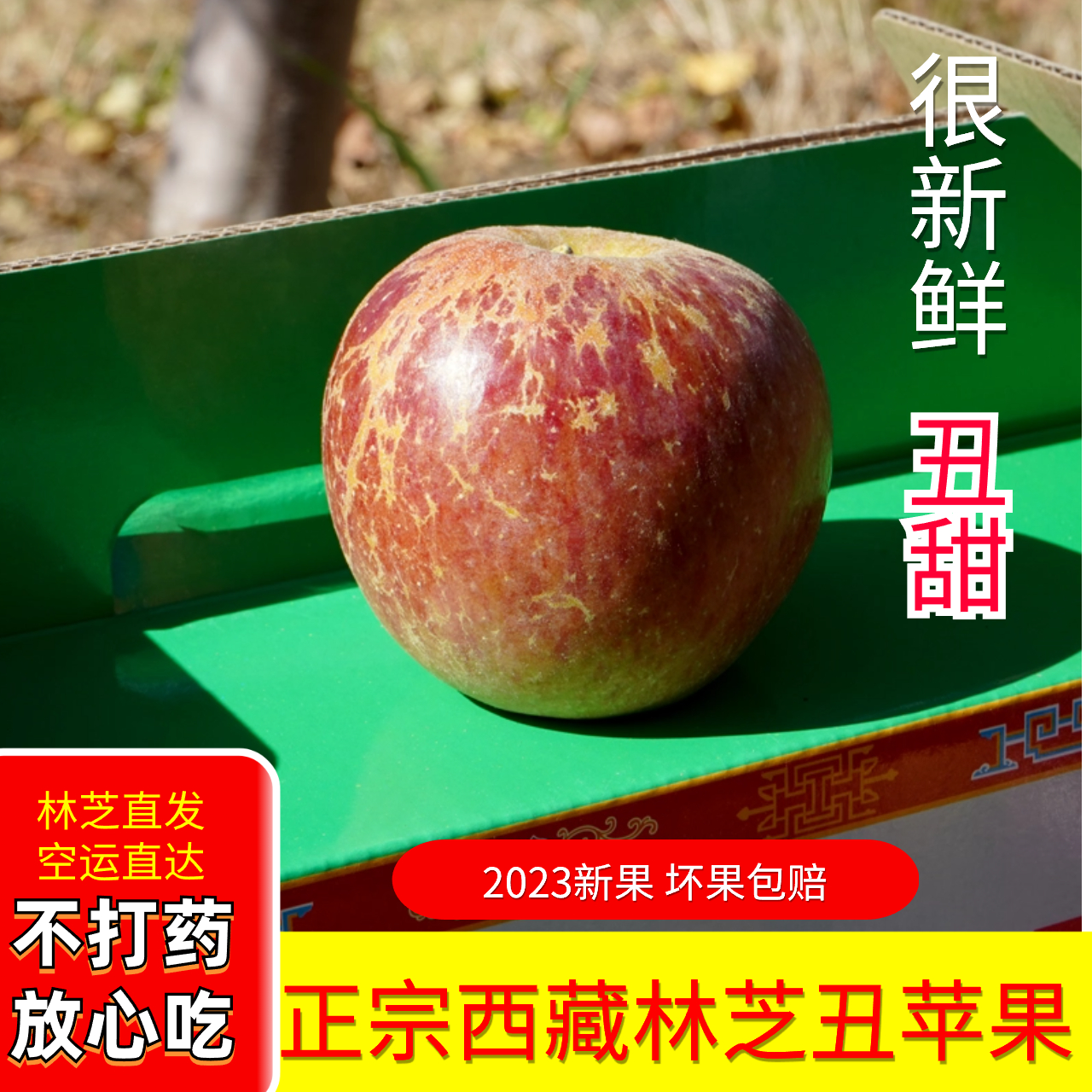 西藏林芝丑苹果3斤5斤12斤礼盒装精选冰糖心空运新鲜水果