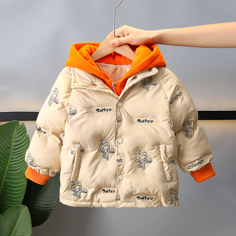 奥特曼衣服男童棉服冬季儿童加厚洋气棉袄男宝宝冬装保暖棉衣外套