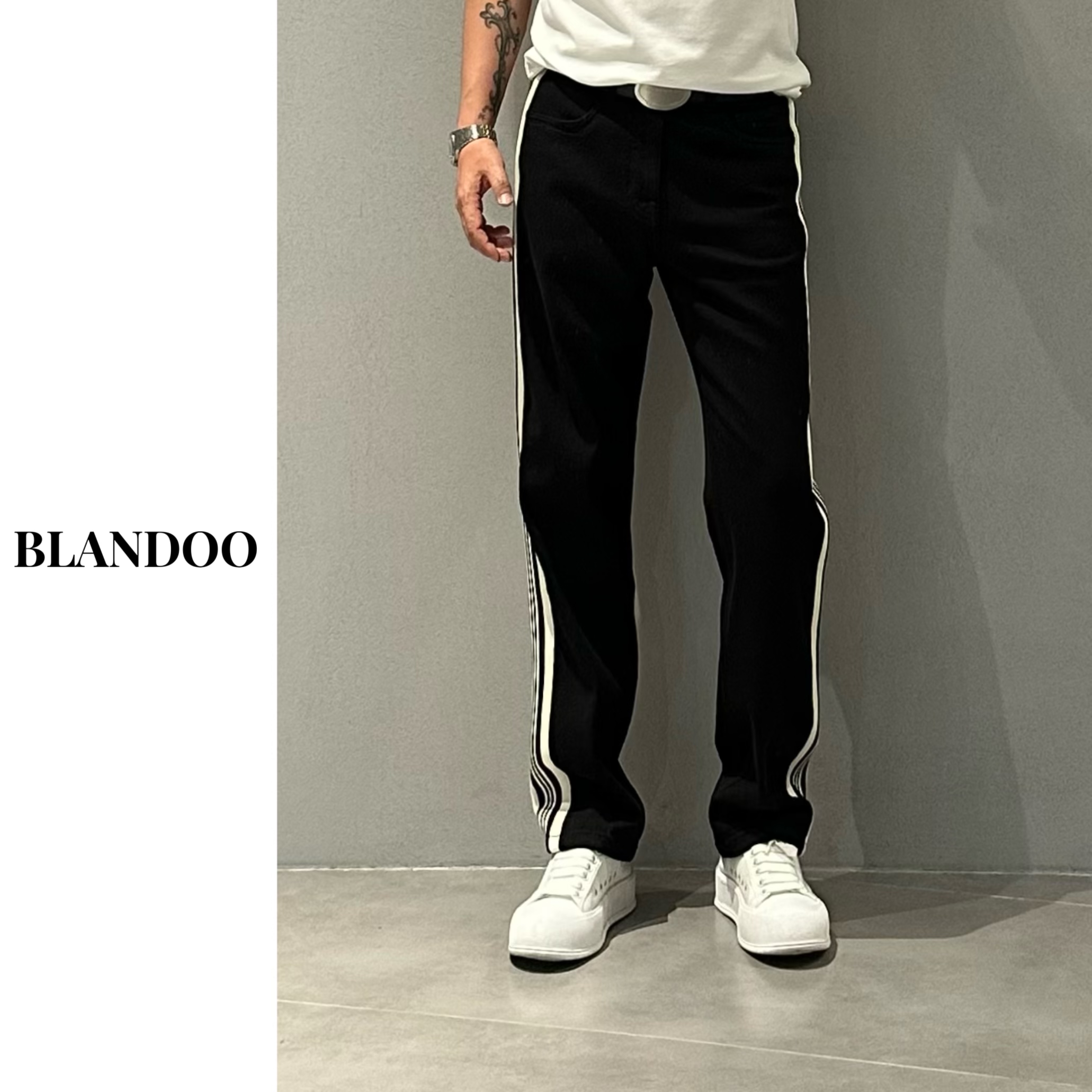 BLANDOO 男士秋季时尚百搭直筒防褪色牛仔裤5NL280J6-800