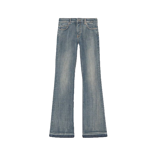 兔子自制！G@nni 【报恩神裤】水洗复古做旧 低腰微喇叭 牛仔裤 长裤